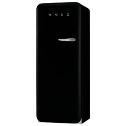 Smeg FAB28YNE1 60cm 'Retro Style' Fridge and Ice Box in Black with Left Hand Hinge